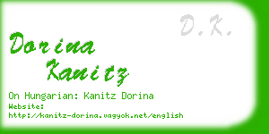dorina kanitz business card